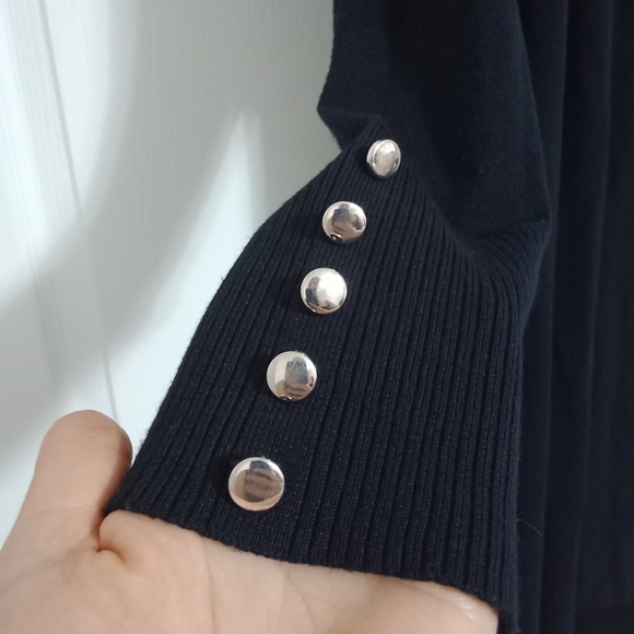 #411Primark Black Long Sleeve Open Front Cardigan. Size: Large - Picture 4 of 9